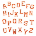 Lot de 26 écussons lettres brodés orange vif avec bordures blanches à repasser - AAC-C-1-2*Orange*Ensemble de 26 Lettres