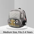 Grey plush cartoon car backpack for toddlers aged 2-4 with bus-shaped design - Medium (Ages 2-4) / Vintage Car