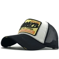 Cappello trucker retrò bianco e nero con toppa ricamata Western New York Vintage - Adulto 54-60CM / Nero