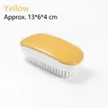 Spazzola per scarpe e vestiti in plastica gialla e bianca con setole dure 13x6x4cm - Giallo