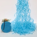 Sky blue spiral crepe paper streamers for wedding and birthday party decorations - Lake Blue