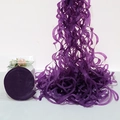 Deep purple raffia paper filler for gift boxes with matching decorative flower ornament - Dark Purple