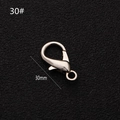 Cierre de langosta plateado 30mm conector de joyería para collares DIY y pulseras - 30mm (30#) / Plateado