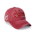Cappellino da baseball rosso lavato con ricamo NYC 75 3D e visiera curva classica - M(56-58cm) / Rosso