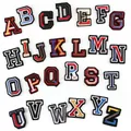 Set of 26 colorful varsity style embroidered iron-on letter patches for clothing - 3D Embroidery*Set of 26 Letters