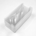 Stack of clear plastic eyelash inner trays for organizing small falsies storage boxes - 50Pcs Large Plane Shape Trays