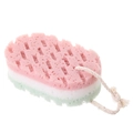 Esponja de baño exfoliante de tres capas de colores con cuerda para colgar - Verde Blanco Rosa