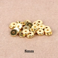 Flache 8 mm goldene Kupfer-Zwischenperlen für DIY-Schmuck und Gebetskettenteile - Durchmesser 8mm / Gold