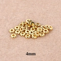 DIY Schmuckherstellung mit 4mm vergoldeten Kupfer-Abstandshalter Perlen - Durchmesser 4mm / Gold