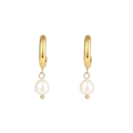Boucles D'oreilles En Perles D'eau Douce À Une Seule Perle