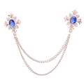 Gold Base Royal Blue Rhinestone