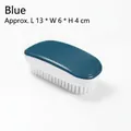 Spazzola per bucato blu e bianca con setole rigide e dimensioni compatte 13x6x4cm - Blu