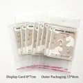 Detailed view of OPP adhesive bag with 8x7cm unicorn printed card for jewelry packing - Unicorn Packaging Bag With Cards