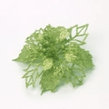 Sparkling green glitter hollow artificial flower ornament for Christmas tree decoration - 9.5CM / Green
