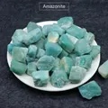 Natural raw Amazonite stone block with characteristic blue-green texture for jewelry making - Amazonite