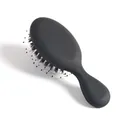 Cepillo de pelo ergonómico negro mate con cerdas de nailon para masaje del cuero cabelludo - Estilo Cerdas de Jabalí / Negro