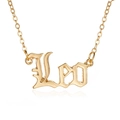 Collier avec pendentif signe astrologique Lion en or de style gothique avec chaîne - Lion