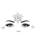 Luminous AB resin face jewelry set with iridescent forehead and eye gems model Y0002 - Y0002 Face Gems
