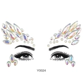 Luminous AB resin face gems Y0024 with iridescent crystals for festival makeup - Y0024 Festival Face Gems