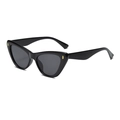 Occhiali da sole vintage neri a occhio di gatto con dettagli dorati e lenti anti-UV grigie - Montatura Nera Lenti Grigie