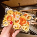 Handheld set of yellow and orange high-elastic hair ties in a daisy zipper bag - 50 Pcs Bag / Yellow Series