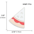 Cartoon Pizza Emaille Pin mit Herzmustern und Maßen 2,6 cm mal 1,9 cm - Pizza