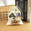 Bolsa de lona para Halloween con cordón y diseños de piratas, brujas y calabazas - 20*16cm / Estilo Bruja Pirata