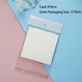 Detail of 8x8cm jewelry display card and 15x9cm self-sealing transparent OPP plastic bag - White Card Packaging Bag With Cards