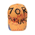 Casquette de baseball enfant orange avec motifs graffiti et visière courbée sur blanc - 2-6 Ans / Graffiti Jaune