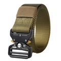 Cintura tattica in nylon verde militare con fibbia cobra a sgancio rapido in lega di zinco - Verde Militare