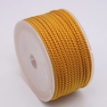 Cordon tressé ananas 3mm jaune doré sur bobine pour bijoux DIY et bracelets artisanaux - Ambre