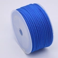 Roll of 3mm blue braided pineapple cord for DIY jewelry making and bracelet crafts - Lake Blue