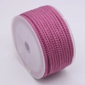 3mm magenta pineapple cord on spool for DIY jewelry weaving and bracelet making - Lotus Pink