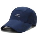 Berretto da baseball blu navy ad asciugatura rapida con fori e logo SDSRUI - Taglia Unica(Regolabile) / Blu Notte