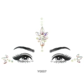Luminous iridescent AB resin face gems set with pearl finish for eyes and forehead - Y0007 Between Eyebrows Gems