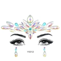 Luminous face jewels in iridescent white AB and blue purple gems for forehead and eyes - Y0012 Blue Purple Face Gems