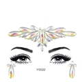 Luminous face jewels stickers with iridescent AB crystal rhinestones for festive makeup - Y0022 Forehead Gems
