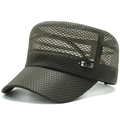Berretto militare piatto verde esercito in mesh traspirante con dettagli in metallo - Regolabile / Verde Militare