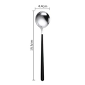 Cucchiaio rotondo a manico lungo in acciaio inox 304 nero e argento da 19,5 cm - Cucchiaio / Nero Argento