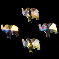 Elephant-shaped rainbow crystal glass pendants for DIY jewelry making in four-piece set - 18MM Elephant with Hole