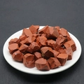 Natural raw Red Jasper crystal stone with rustic texture in a white display dish - Red Jasper