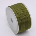 3mm olive green braided jewelry cord on white plastic spool for DIY handmade bracelets - Grass Green