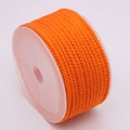 Bright orange 3mm braided pineapple cord on spool for DIY jewelry making and crafts - Orange & Yellow