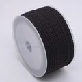 Roll of 3mm black pineapple cord for DIY jewelry and handmade bracelet weaving - Brown