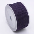 Deep purple braided 3mm rope on white spool for DIY jewelry making and crafts - Dark Purple
