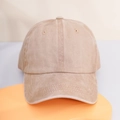 Washed Ponytail Baseball Cap-light Khaki / Adjustable