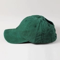 Washed Ponytail Baseball Cap-dark Green / Adjustable