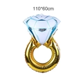Large 43-inch gold diamond ring foil balloon 110x60cm for wedding decoration - Extra Large Diamond Ring (110x60cm)