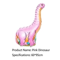 Ballon dinosaure en aluminium rose avec motifs d'écailles pour fête, 60x95cm - Ballon Brachiosaure Rose (HY#18CKT)