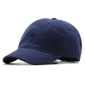 Gorra de béisbol minimalista azul marino de ala corta de algodón con diseño transpirable - Azul marino / Ajustable